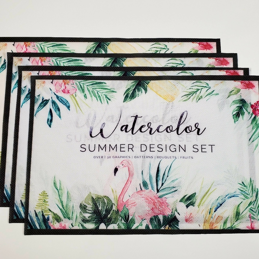 Flamingo Print Set of 4 Table Placemats